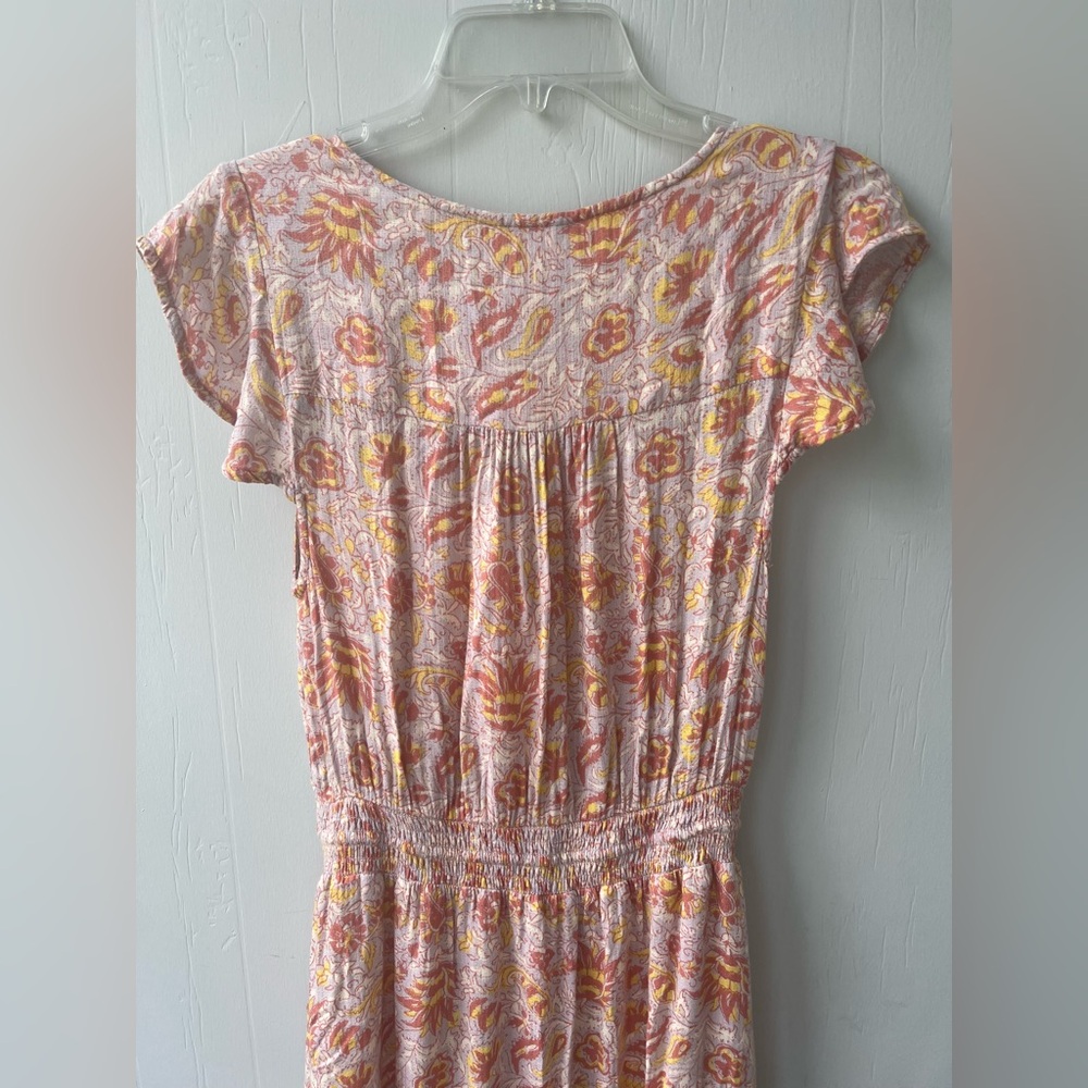 Lucky Brand Pink Floral Felice High-low Midi Dress (size S) - Picture 9 of 12